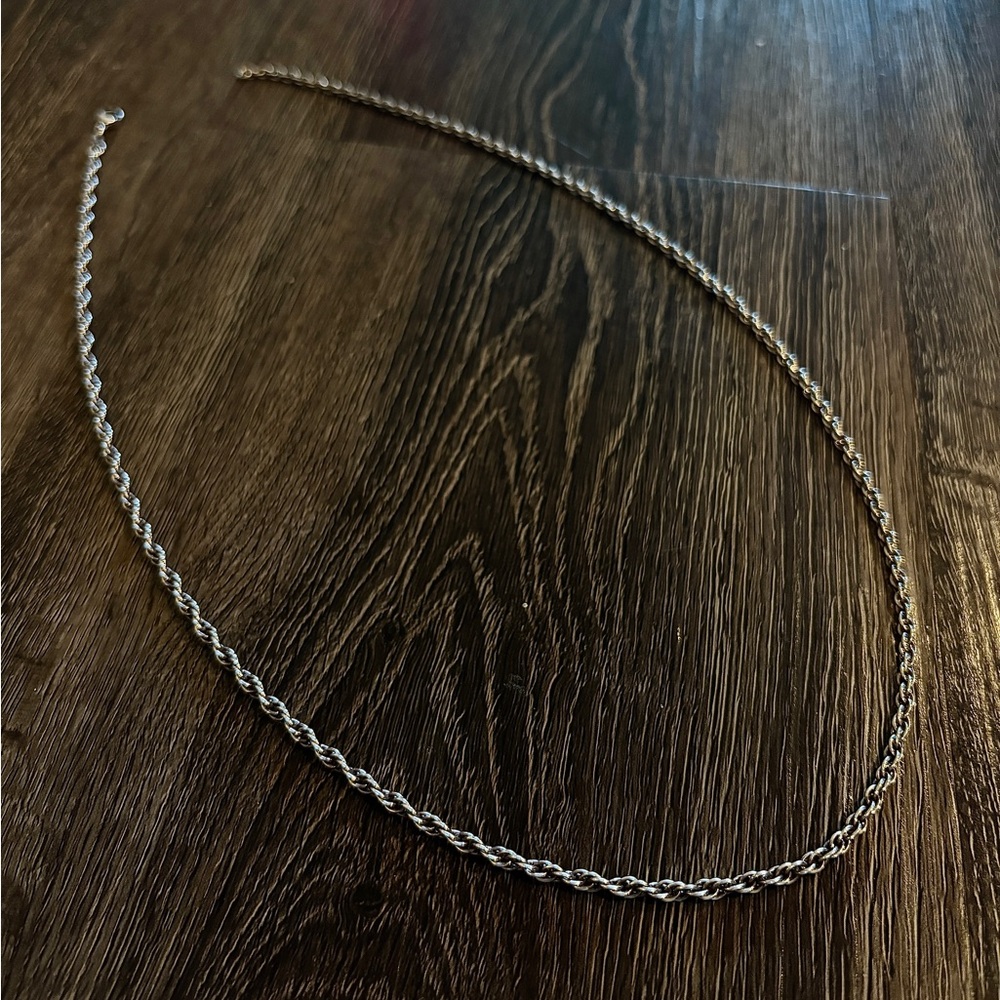 24” Heavy Rope Chain in Sterling Silver